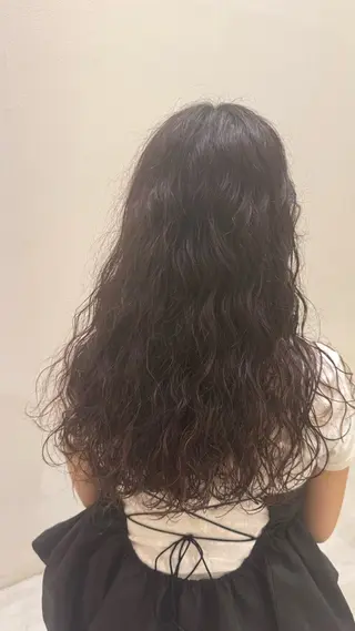 ロング パーマ k-two corso所属・パーマモデル募集🌈 森脇帆南のヘアスタイル