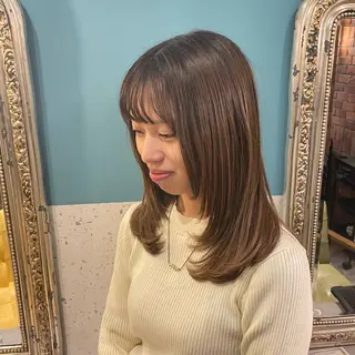 セミロング moon tico brae所属・顔まわりcut🌿 Hinakoのヘアスタイル
