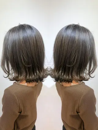 ミディアム 顔周りカット・相談 レイヤーも◎しずくのヘアスタイル