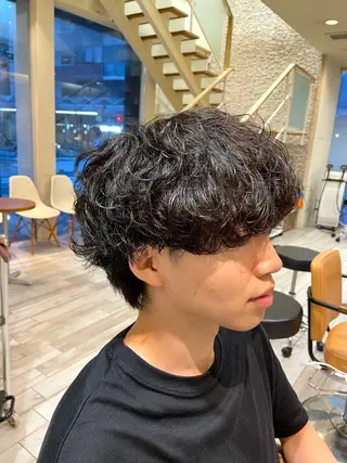ショート パーマ メンズ パーマ/フェード🔥 佐々木波人のヘアスタイル