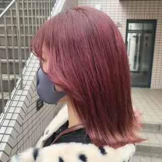 ミディアム カラー ヘアアレンジ 🍒暖色✖️レイヤー ／Haruna🍒のヘアスタイル