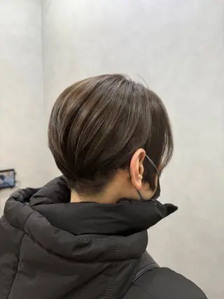 ショート カラー 透明感カラー/パーマ 🌀アオノのヘアスタイル