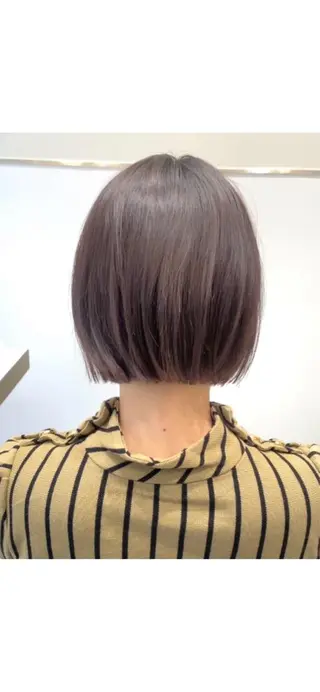 ミディアム カラー パーマ ヘアアレンジ 小野寺瑞希 /最小顔カットのヘアスタイル