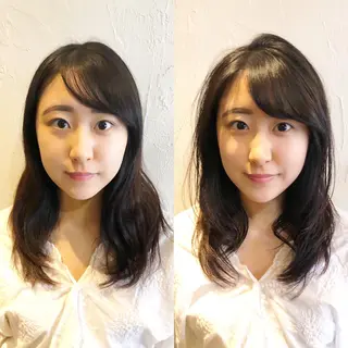 ミディアム 髪質改善縮毛矯正 専門店のヘアスタイル