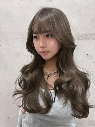 カラー 韓国ヘア💖Wカラー 💖透明感カラー💖のヘアスタイル