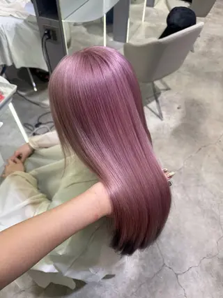 ロング カラー RIHO🎀 名駅 ハイトーン×顔周りのヘアスタイル