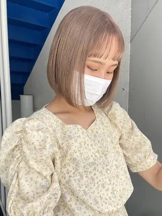 ミディアム カラー パーマ ヘアアレンジ メンズ ハイトーン/レイヤー 🌸さくらのヘアスタイル