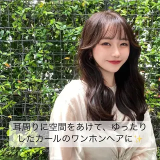 セミロング カラー 艶髪と透明感を ‼️/若林のヘアスタイル