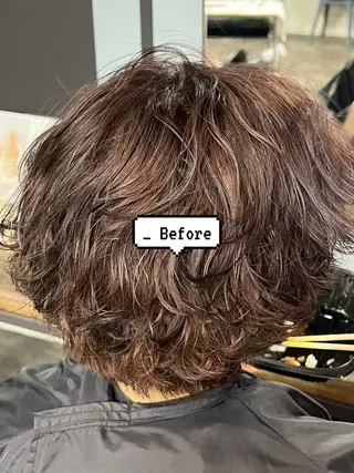 ショート パーマ 💘札幌クロスパーマ 髪質改善💘rinaのヘアスタイル