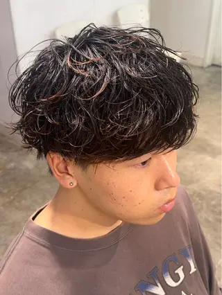 ショート パーマ メンズ men'sモテ 髪🫧シオンのヘアスタイル