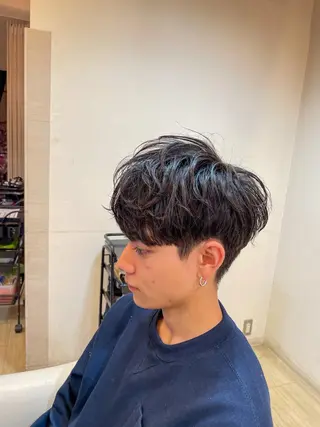 ミディアム メンズ メンズパーマ 赤司 泰樹のヘアスタイル