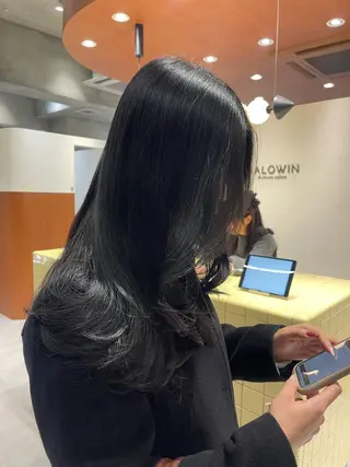 ロング ラベンダー/レイヤー スタイル🤎mamiのヘアスタイル