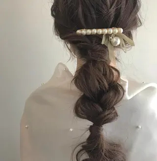セミロング カラー ヘアアレンジ Mariana/ 鶴原-ハイライトのヘアスタイル