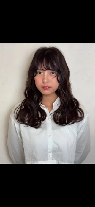 セミロング カラー レイヤー/透明感 /髪質改善/ほのかのヘアスタイル