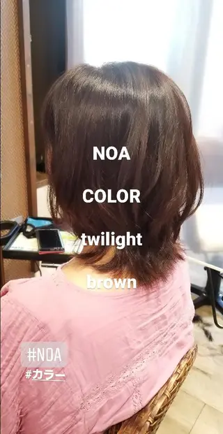 カラー ミディアム 高口 雅のヘアスタイル