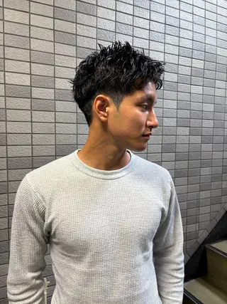 ショート パーマ メンズ 💈メンズ短髪特化 ✂︎伊藤大輝💈のヘアスタイル