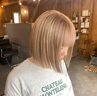 カラー ⛅️柔らかハイトーン ×モテ艶🍒ももかのヘアスタイル