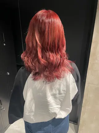 ミディアム カラー ブリーチ/推しカラー Hanaのヘアスタイル