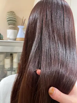 セミロング カラー パーマ 勝山 雪菜のヘアスタイル