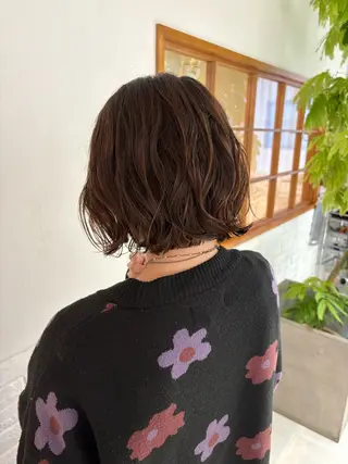 ミディアム パーマ 大西 杏依のヘアスタイル