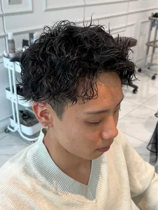 ショート NYNY姫路本店 メンズパーマ藤川時也のヘアスタイル