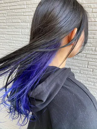 ロング カラー あべ しおりのヘアスタイル