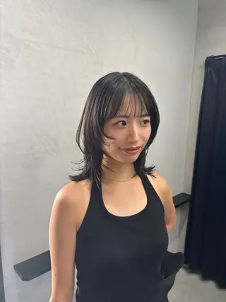 ミディアム Harukaレイヤー /ハッシュカット♡のヘアスタイル