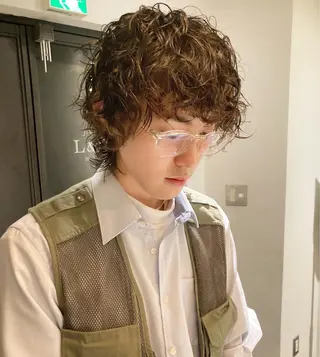パーマ メンズ 🛑柔らか透明感 カラー🛑大谷のヘアスタイル