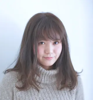 セミロング カラー パーマ 【白髪ぼかし 専門GBG】自由が丘のヘアスタイル
