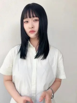 ミディアム ベージュ/髪質改善 新潟/万代/井上佑のヘアスタイル
