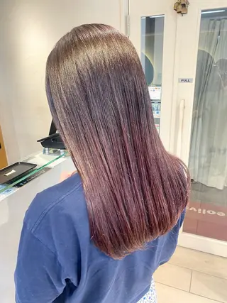 ロング カラー Aya　ブリーチなし 🌱　ダブルカラーのヘアスタイル