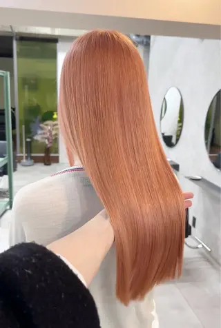 ロング カラー 💚ブリーチカラー 指名🥇💚ユウスケのヘアスタイル