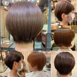 ショート メンズ／パーマ ／レディース髪質改善のヘアスタイル