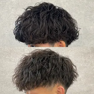 ショート カラー パーマ ヘアアレンジ メンズ キッズ 🔥メンズパーマ🔥 菅原楓のヘアスタイル