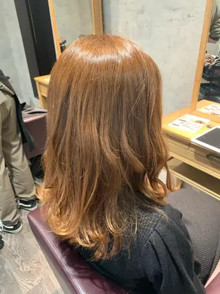ミディアム 中川歩 髪質改善 ツヤカラー【横浜】のヘアスタイル