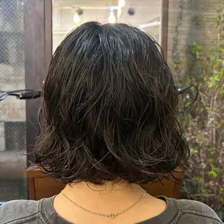 ミディアム カラー パーマ 🌿ボブ パーマ高橋啓太🌿のヘアスタイル