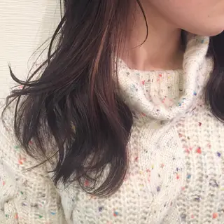 セミロング カラー 池田 真由美のヘアスタイル