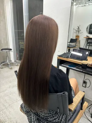 ロング カラー 坂齋大地/レイヤー/ ミルクティーのヘアスタイル