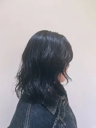 ミディアム パーマ カットパーマモデル 募集中🧺アンジュのヘアスタイル