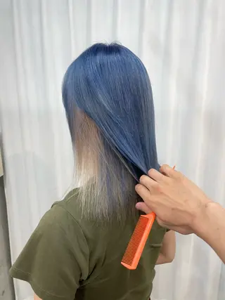 セミロング カラー SHOTO ハイトー ン/ブロンドカラーのヘアスタイル