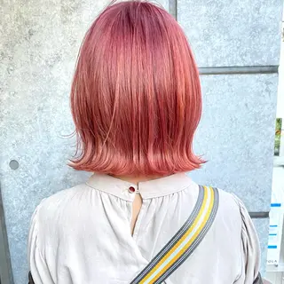 ミディアム カラー 癖毛救済✂️ボブ /髪質改善ストレートのヘアスタイル