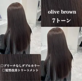 カラー 🤍ブリーチなし ブラウンhimi🤍のヘアスタイル