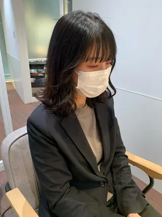 ミディアム パーマ 片岡 由依のヘアスタイル