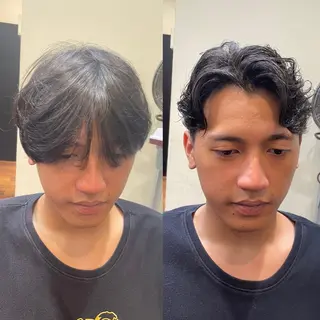 ミディアム パーマ メンズ 💈トレサンパ 💈金山駅✂︎愛実のヘアスタイル