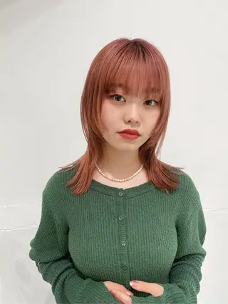 ミディアム カラー maki @pullnocのヘアスタイル