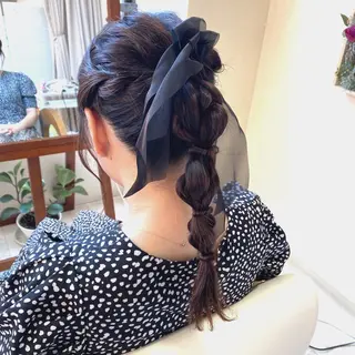 ロング ヘアアレンジ CLUTCH/顔周り 髪質改善/艶カラーのヘアスタイル