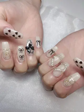 ネイル candy nail 韓国風ワンホンネイルのネイルデザイン