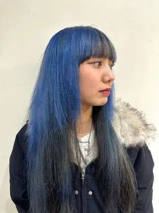 ロング 似合わせカット ハイトーン/北村優人のヘアスタイル