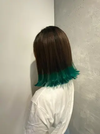 ミディアム カラー ヘアアレンジ 【艶髪×韓国風】 毛流れ職人 RYOのヘアスタイル