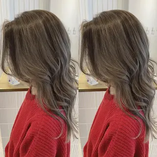 セミロング カラー 佐々木 裕一のヘアスタイル